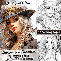 Buccaneer Beauties - Digital Coloring Book