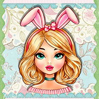 Bunny Princess - Digital Stamp