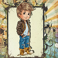 Casual Boy - Digital Stamp - Click Image to Close