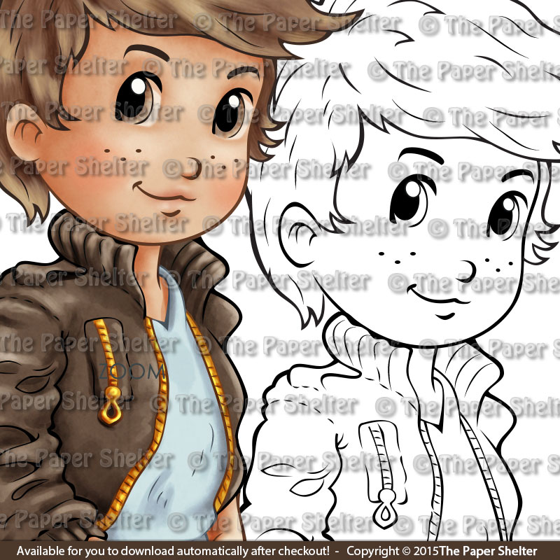 Casual Boy - Digital Stamp - Click Image to Close