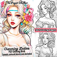 Charming Ladies - Digital Coloring Book