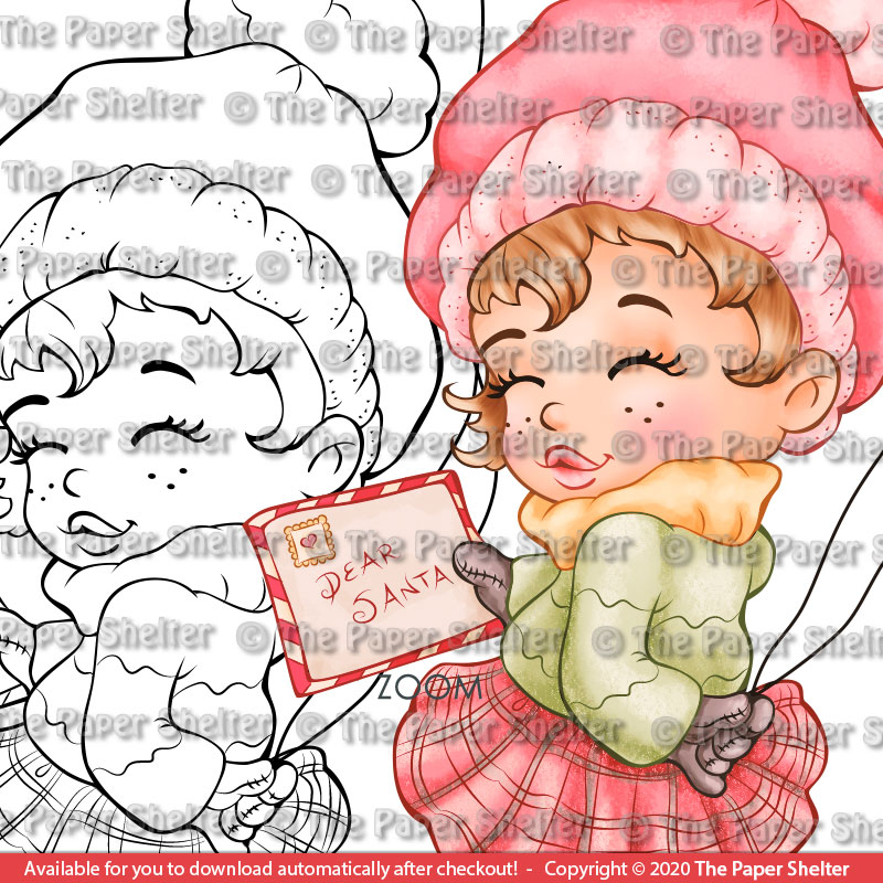 Christmas Balloons - Digital Stamp - Click Image to Close