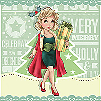 Christmas Shopping - Digital Stamp