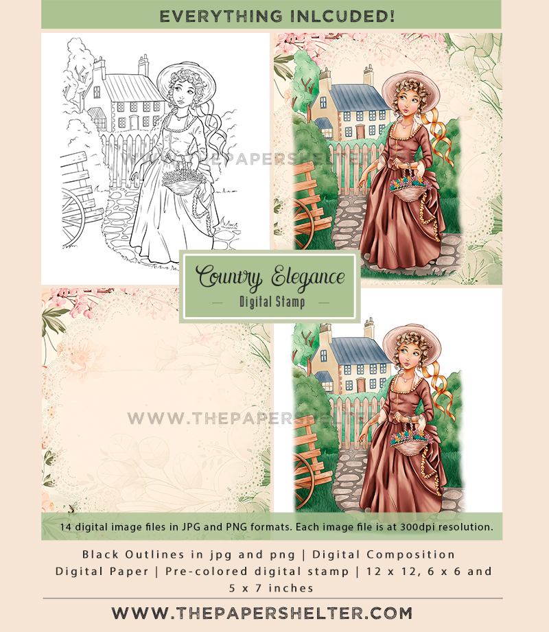 Country Elegance - Digital Stamp - Click Image to Close