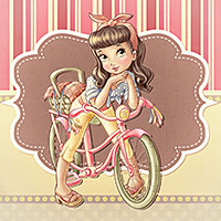 Cute Bike - Digital Stamp - Click Image to Close