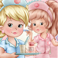 Cute Nurses - Digi Stamps - Click Image to Close