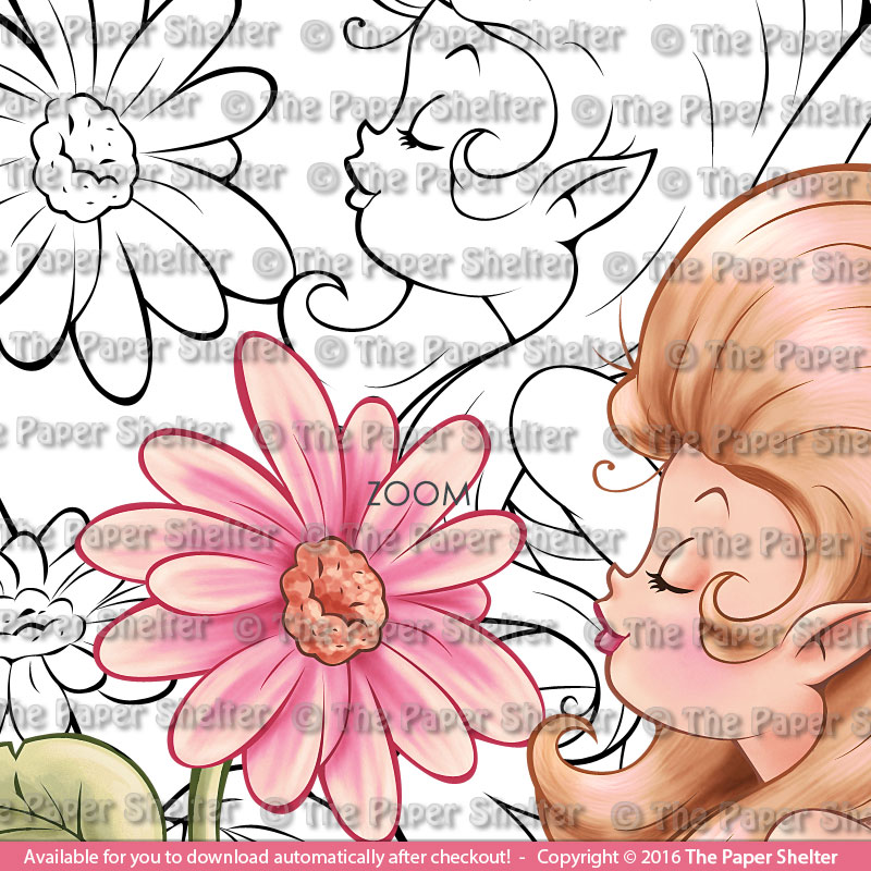 Daisies in Paradise - Digital Stamp - Click Image to Close