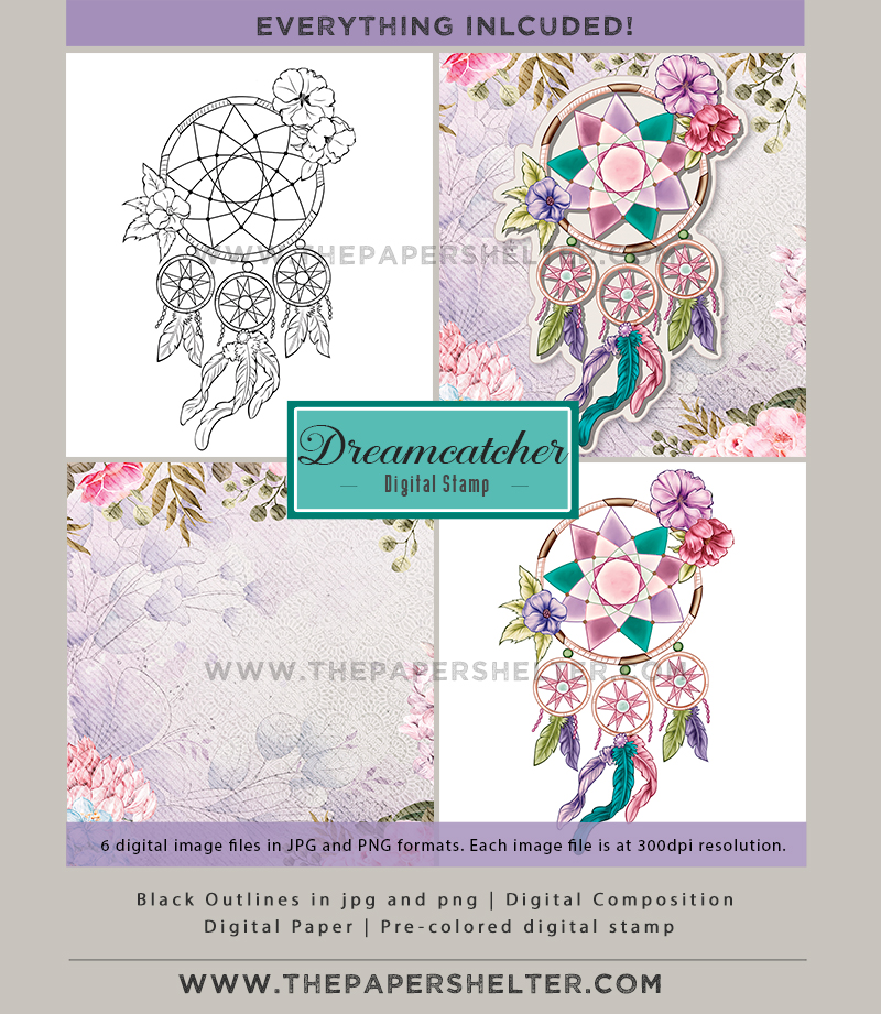 Dreamcatcher - Digital Stamp - Click Image to Close