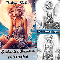 Enchanted Beauties - Digital Coloring Book