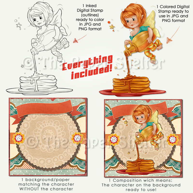 Enchanted Breakfast - Digital Stamp - Click Image to Close