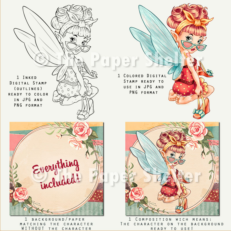 Enchanted Rockabilly - Digital Stamp - Click Image to Close