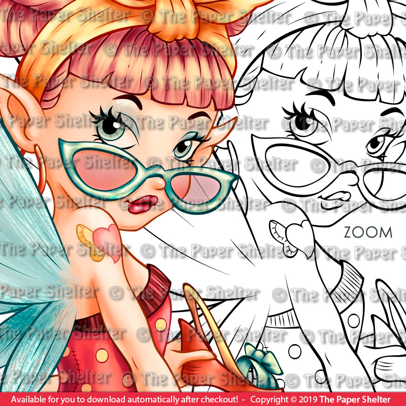 Enchanted Rockabilly - Digital Stamp - Click Image to Close