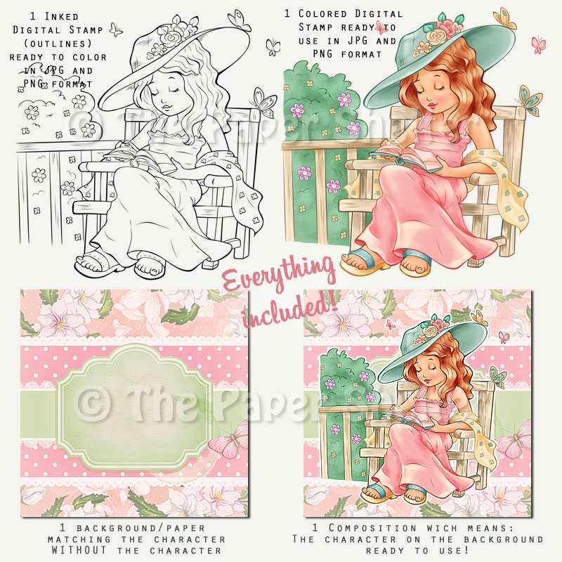 Enjoy the Spring - Digital Stamps