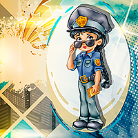 Police Officer - Female Version - Digital Stamp