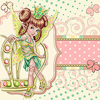 Fairy Queen - Digital Stamp