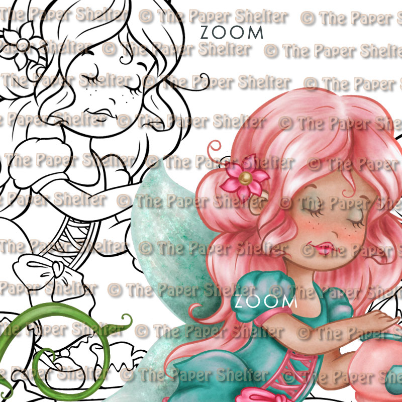 Fairy Tea Time - Digital Stamp - Click Image to Close