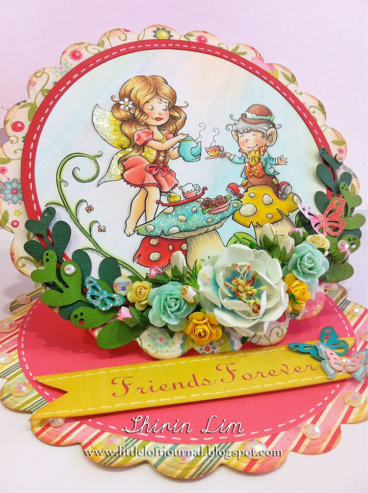 Fairy Tea Time - Digital Stamp - Click Image to Close