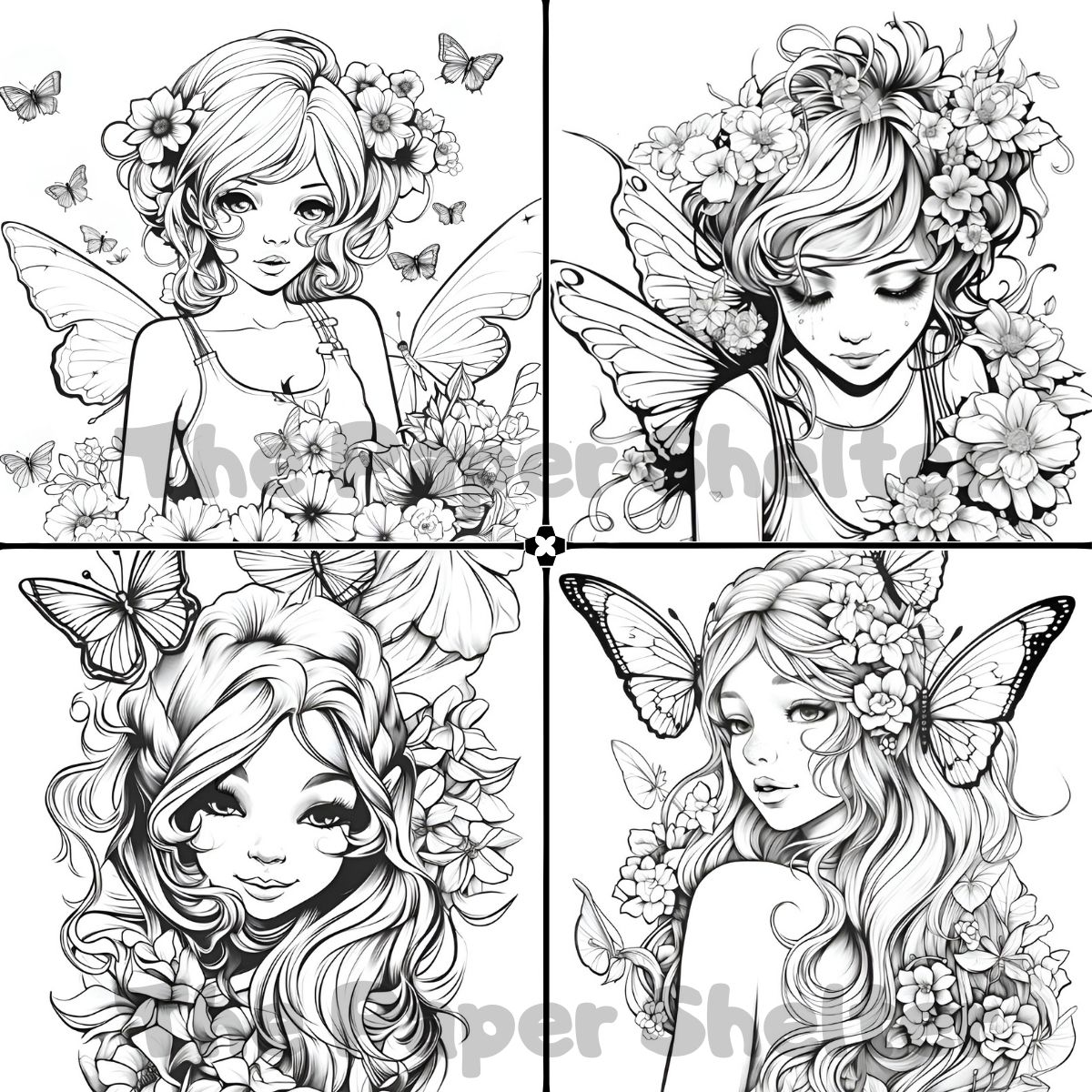 Fairytale Ladies - Digital Coloring Book