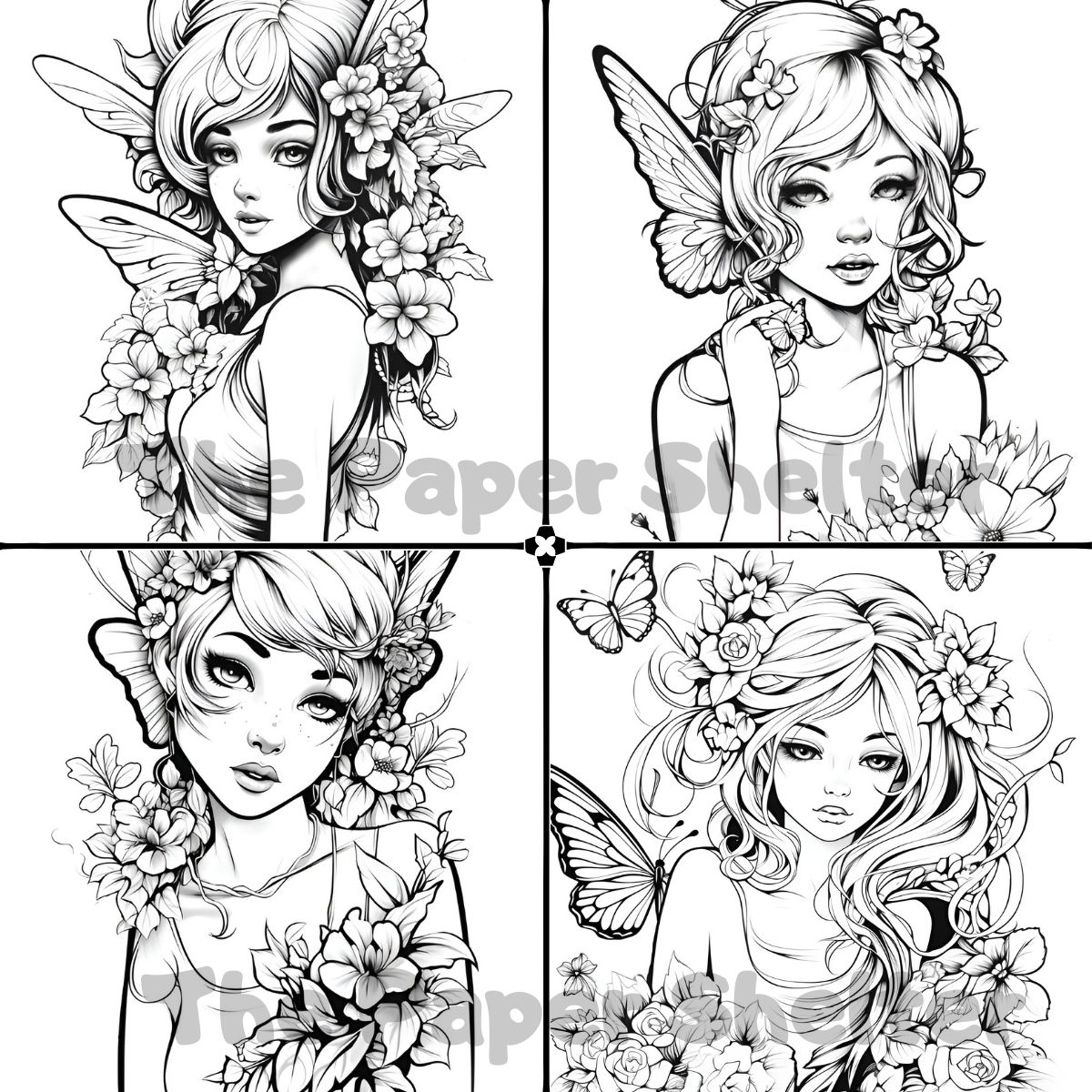 Fairytale Ladies - Digital Coloring Book