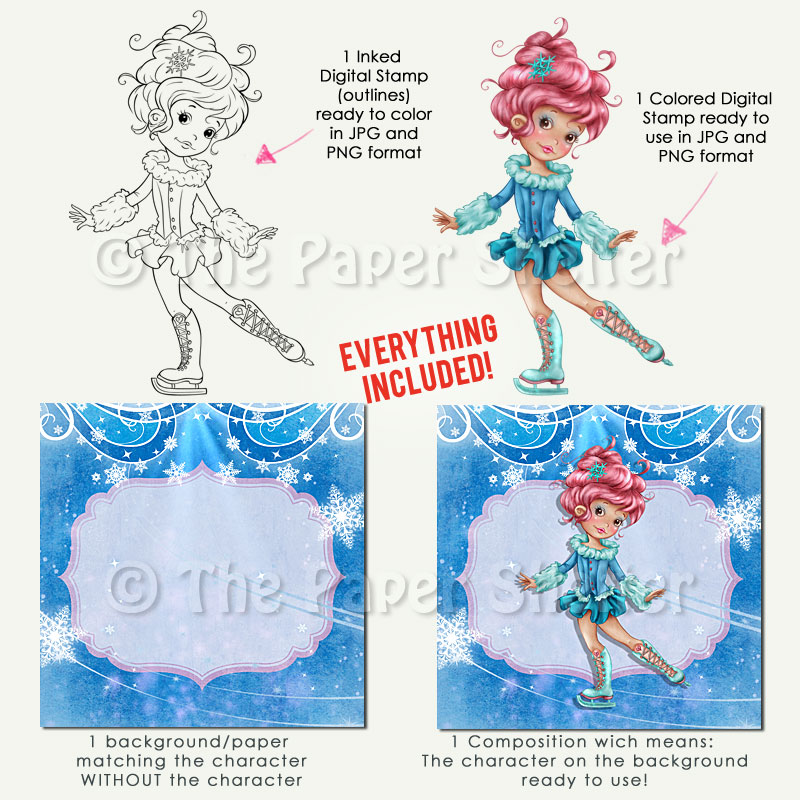 Fantasy on Ice - Digital Stamp