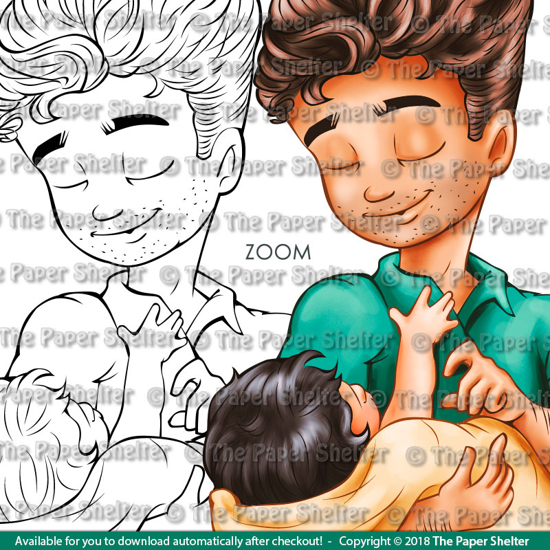 Fatherly Love - Digital Stamp