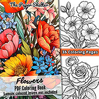 Flowers - Digital Coloring Book