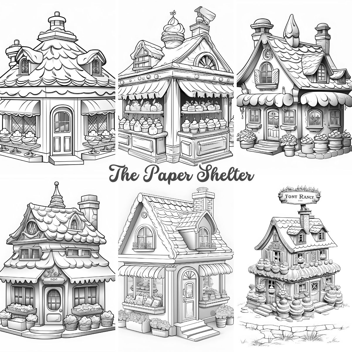 French Bakeries - Digital Coloring Book