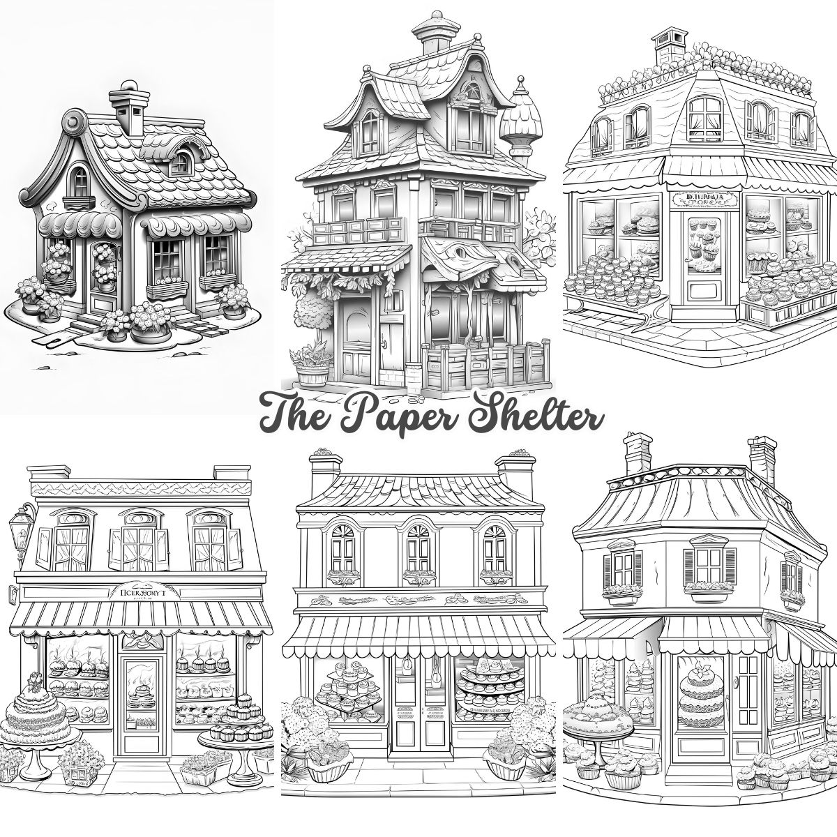 French Bakeries - Digital Coloring Book