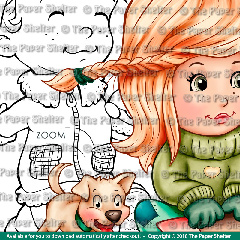 Fun In The Snow - Digital Stamp - Click Image to Close