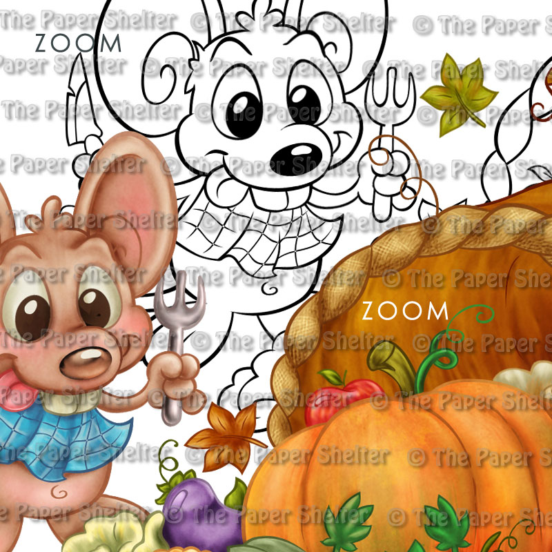 Funny Cornucopia - Digital Stamp - Click Image to Close