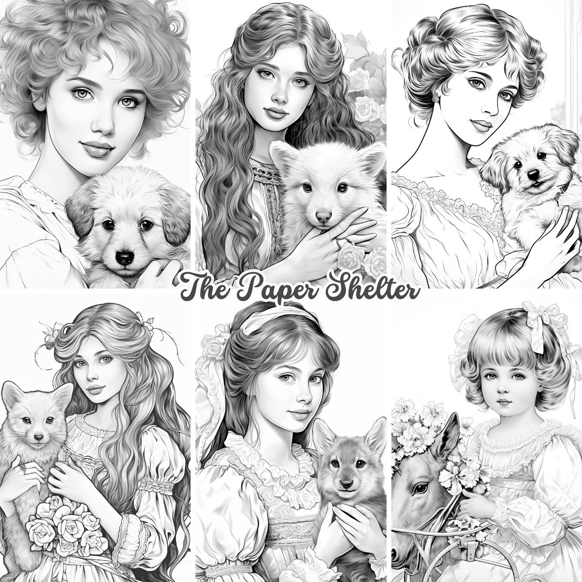 Furry Companions - Digital Coloring Book - Click Image to Close