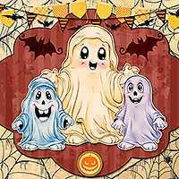 Ghostly Giggles Gang - Digital Stamp