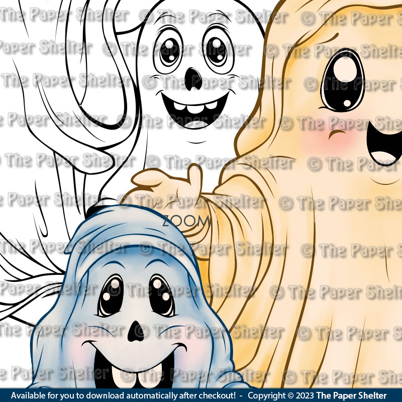 Ghostly Giggles Gang - Digital Stamp - Click Image to Close