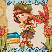 Girl Scout Cookies - Digital Stamp