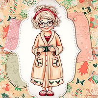 Grandma's Christmas Tales - Digital Stamp