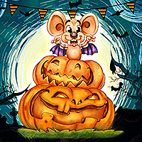 Halloween Batmouse! - Digital Stamp