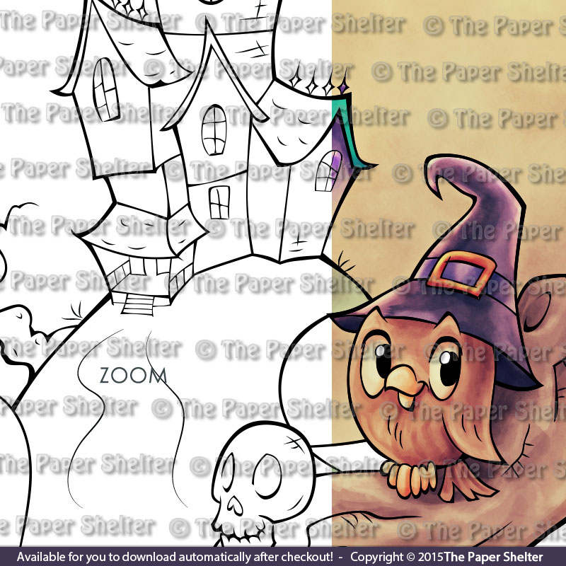 Halloween Night - Digital Stamp - Click Image to Close