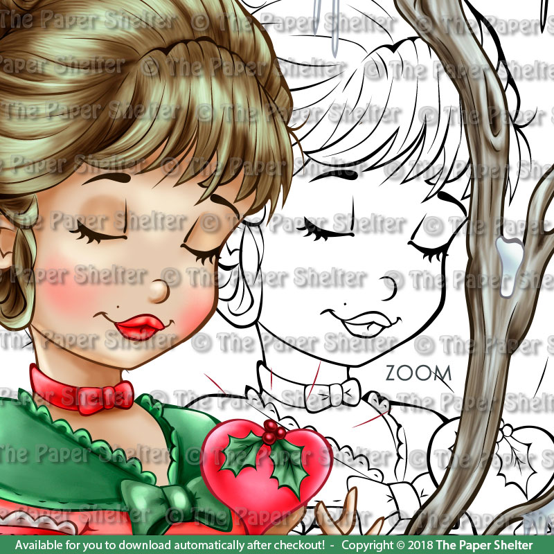 Heart of Christmas - Digital Stamp