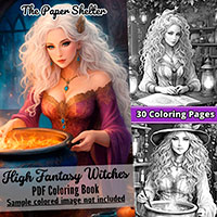 High Fantasy Witches - Digital Coloring Book