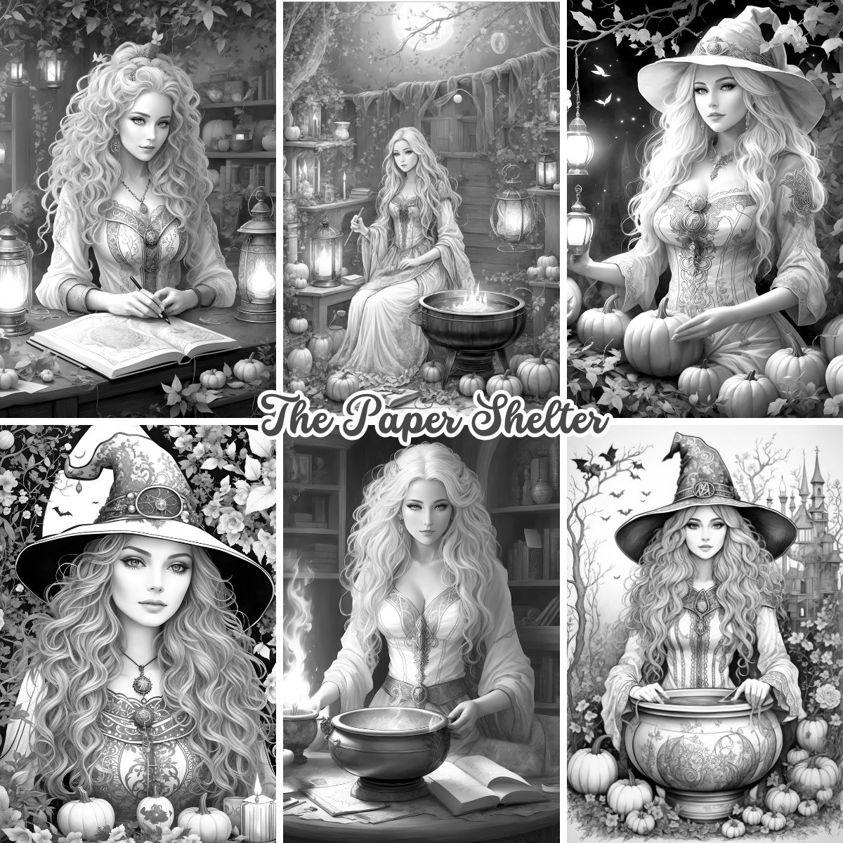 High Fantasy Witches - Digital Coloring Book