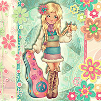 Hippie Chic - Digital Stamp - Click Image to Close