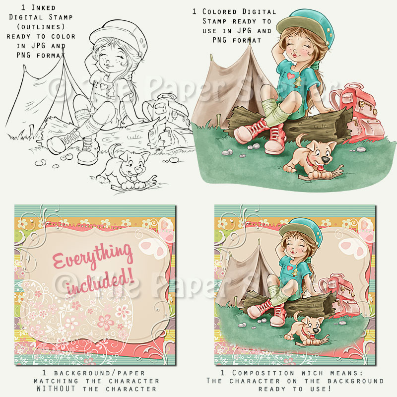 I Love Camping - Digital Stamp - Click Image to Close