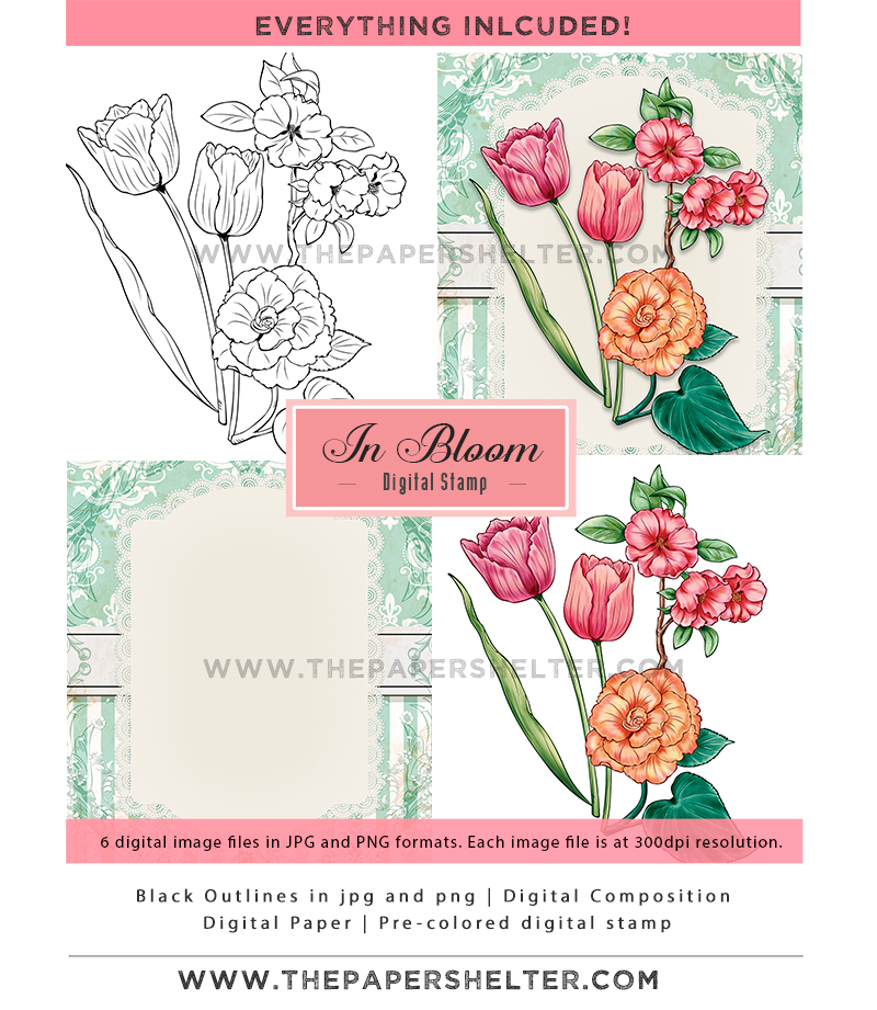 In Bloom - Digital Stamp - Click Image to Close