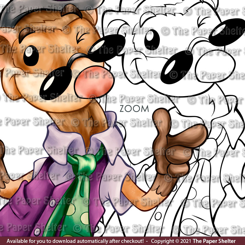 Jazzy Ferret - Digital Stamp