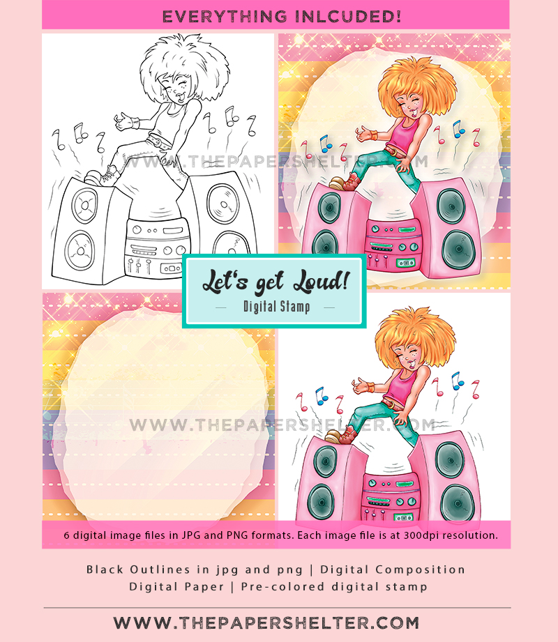 Let's get Loud! - Digital Stamp - Click Image to Close