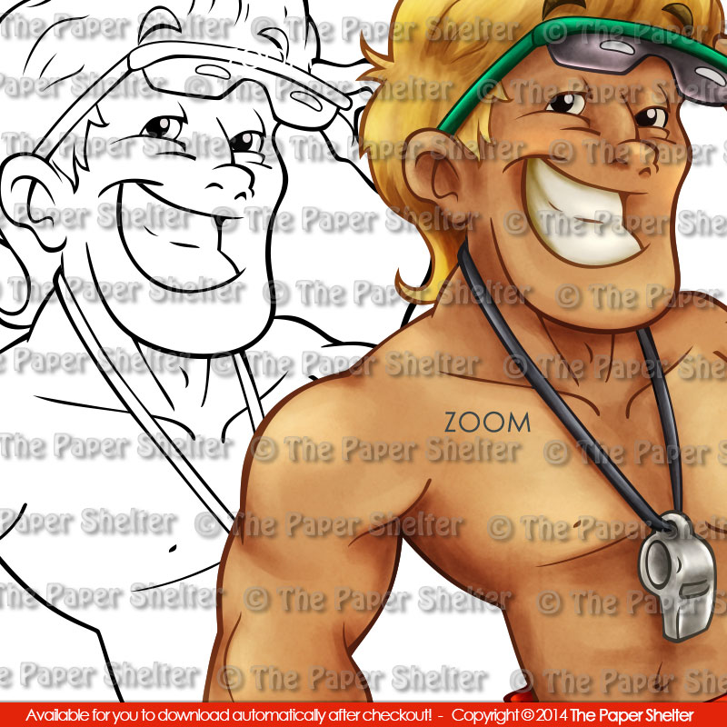 LifeGuard on Duty! - Digital Stamps - Click Image to Close