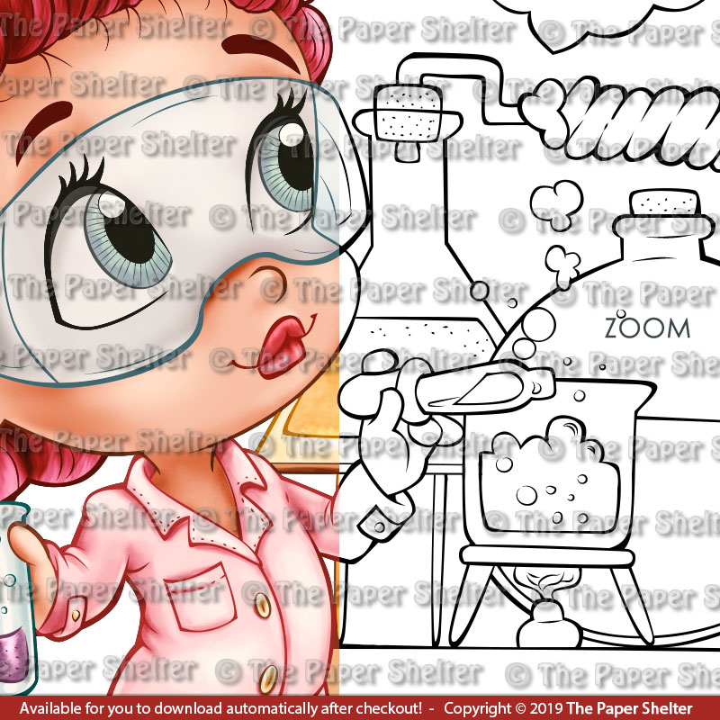 Love is Chemistry - Digital Stamp - Click Image to Close