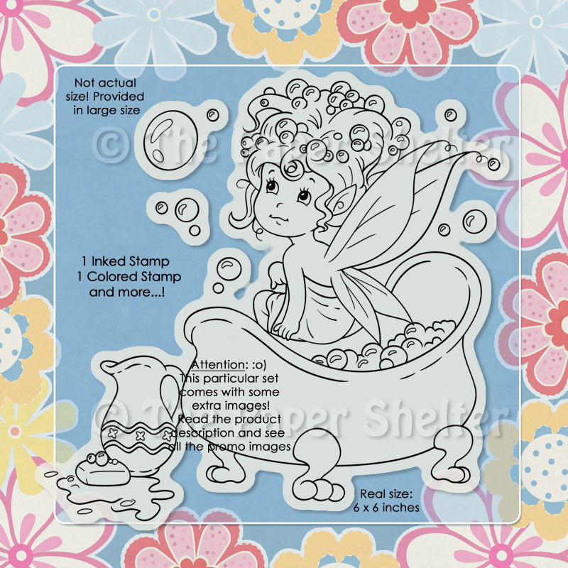 Magic Bubble Bath - Digital Stamp - Click Image to Close