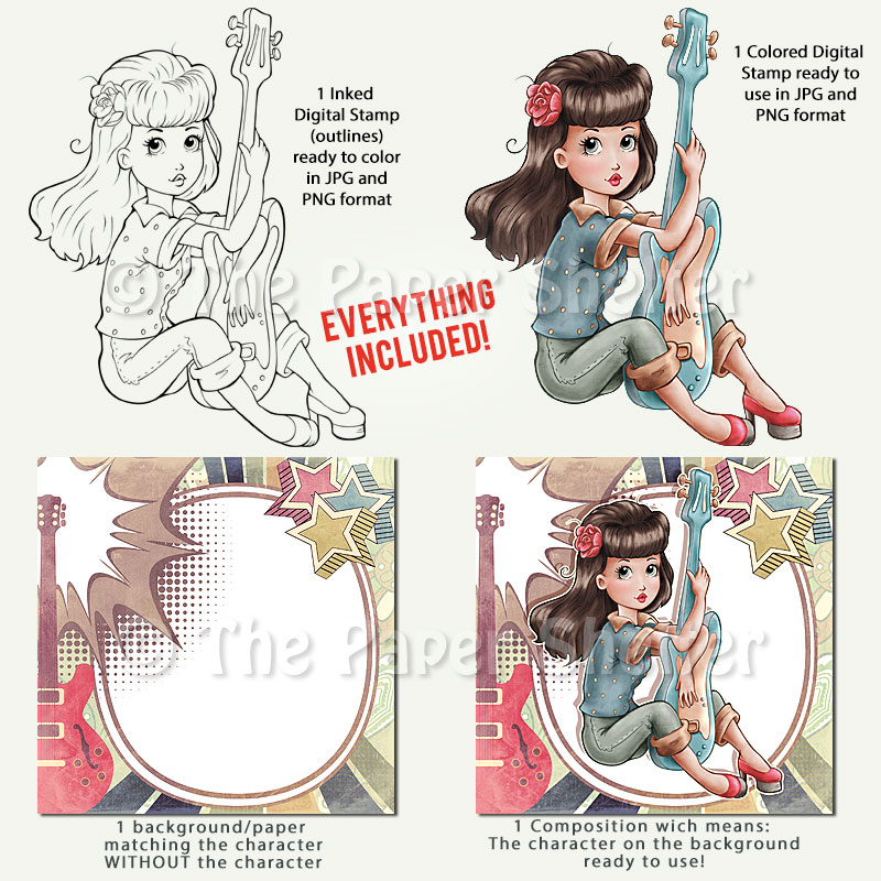 Melody - Digital Stamp - Click Image to Close