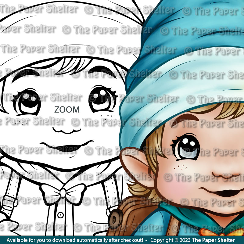 Merry Gnome Light - Digital Stamp - Click Image to Close